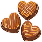 Quirky Textured Heart Chocolates