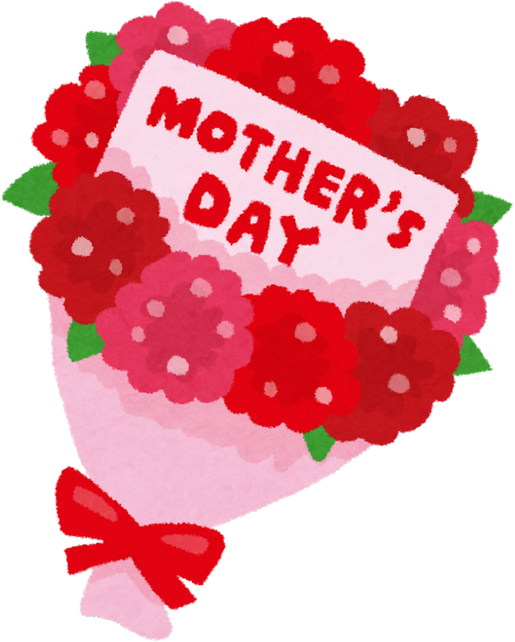 Illustration of a Carnation Bouquet with Mother's Day Card